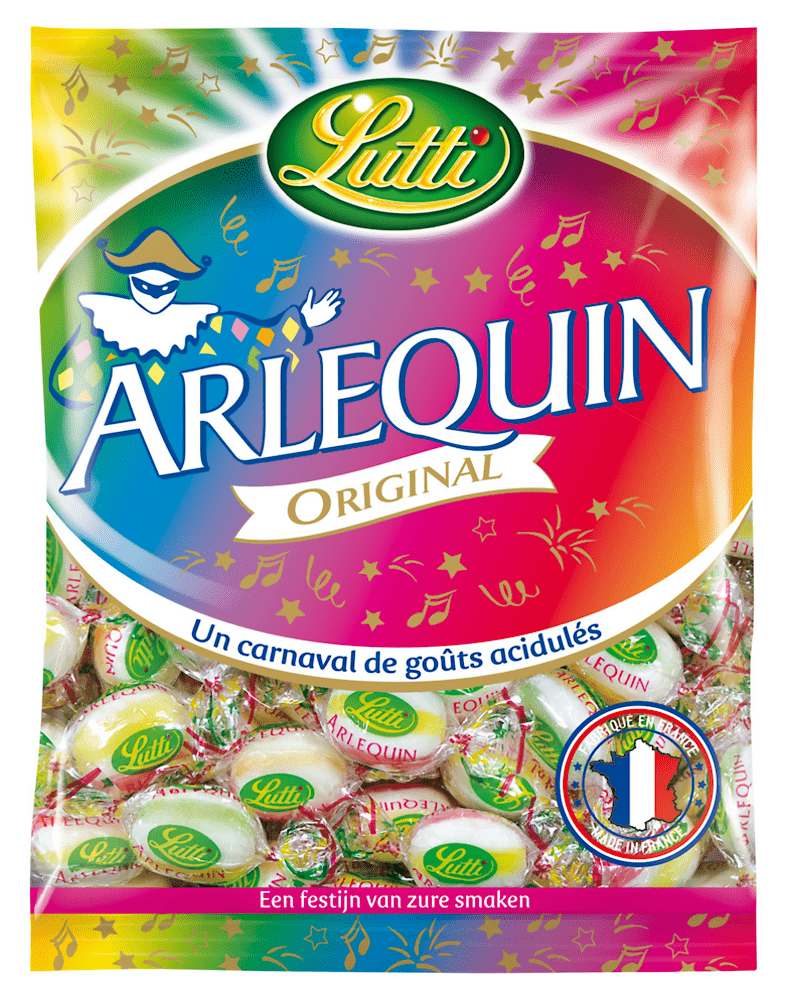 Lutti - Veggie, sans gluten et fabriqué en France 🇫🇷 Tout le plaisir du  goût Arlequin dans un format Ball, ça se tente, non ? 😋 Pour les 25 ans de  ce