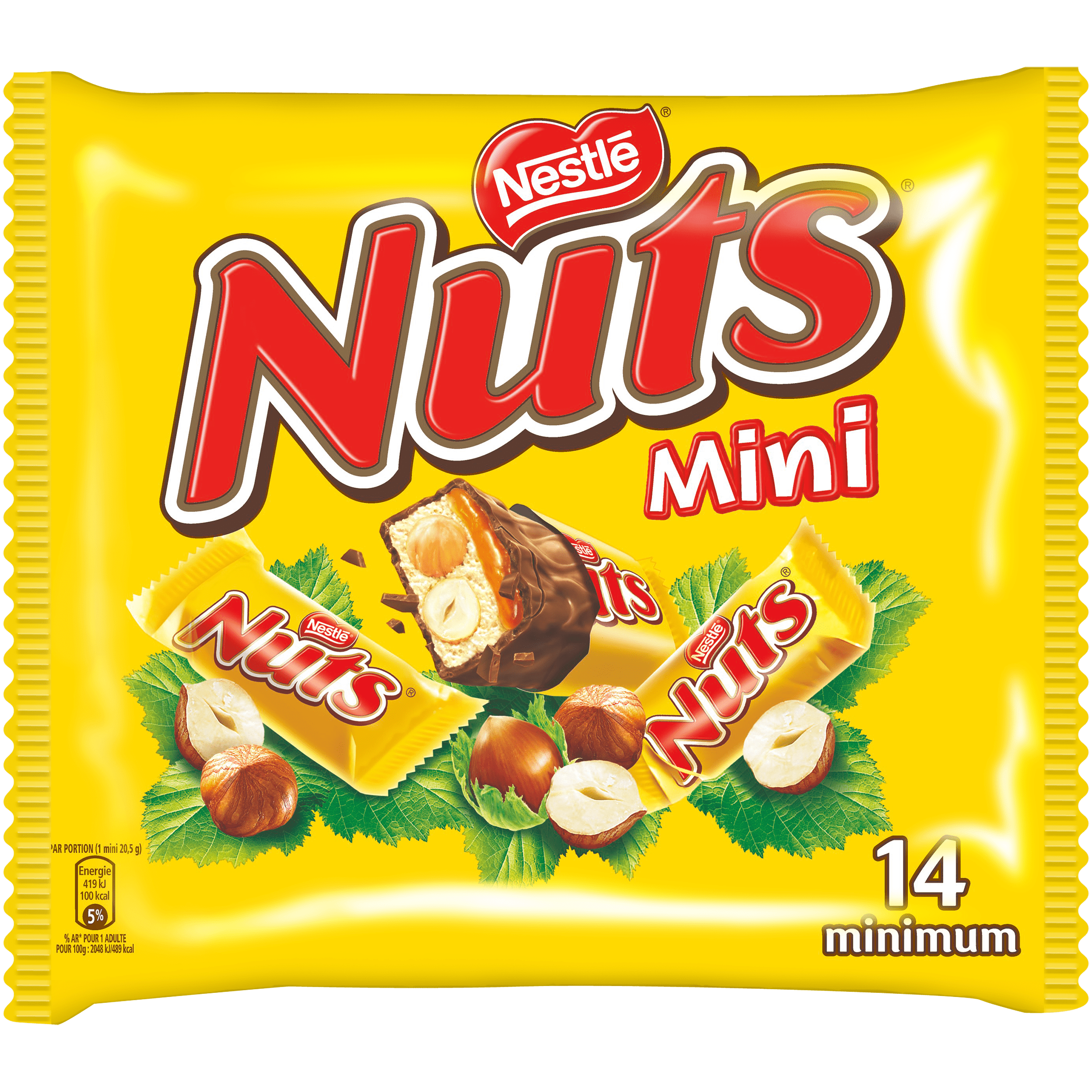 Nuts - NUTS MINI barre chocolatée Sachet 332g
