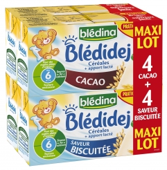 BLEDINA - BLEDINA BLEDIDEJ Briques Maxi Lot Cacao / Saveur Biscuit